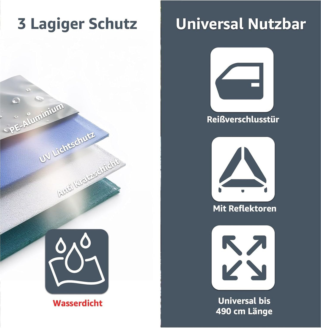 3X SUV Universal Autoplane Autoschutzhülle Vollgarage Auto Garage Abdeckung - Car Cover - Abdeckplan