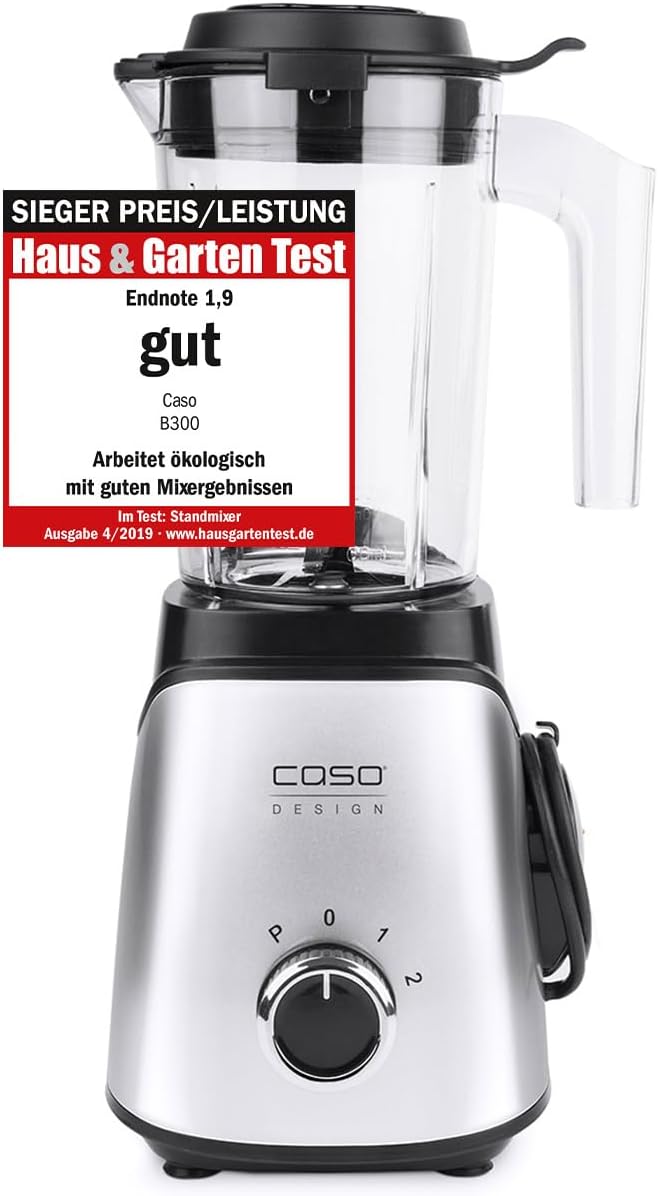 CASO B300 VacuServe – Mixer mit Vakuumfunktion, Smoothies/Shakes bleiben länger frisch,,hochwertige