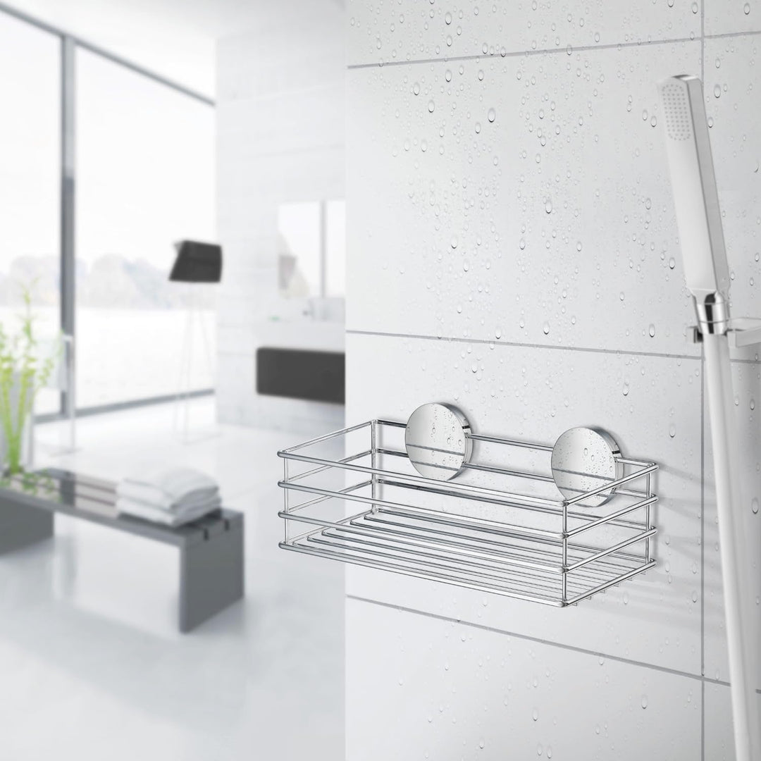 Smedbo Dusche Korb Design selbstklebend aus verchromtem Edelstahl, silber