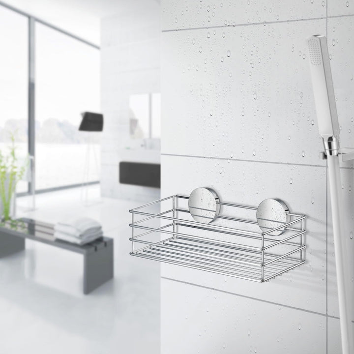 Smedbo Dusche Korb Design selbstklebend aus verchromtem Edelstahl, silber