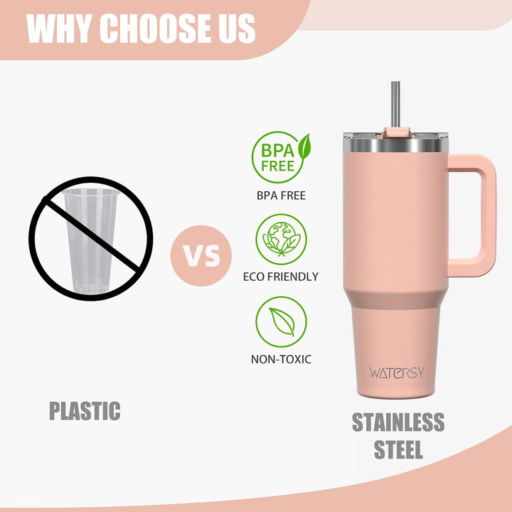 WATERSY 30oz Kaffeebecher to Go Thermobecher Doppelwandiger Edelstahl Vakuum Auslaufsicher Trinkbech