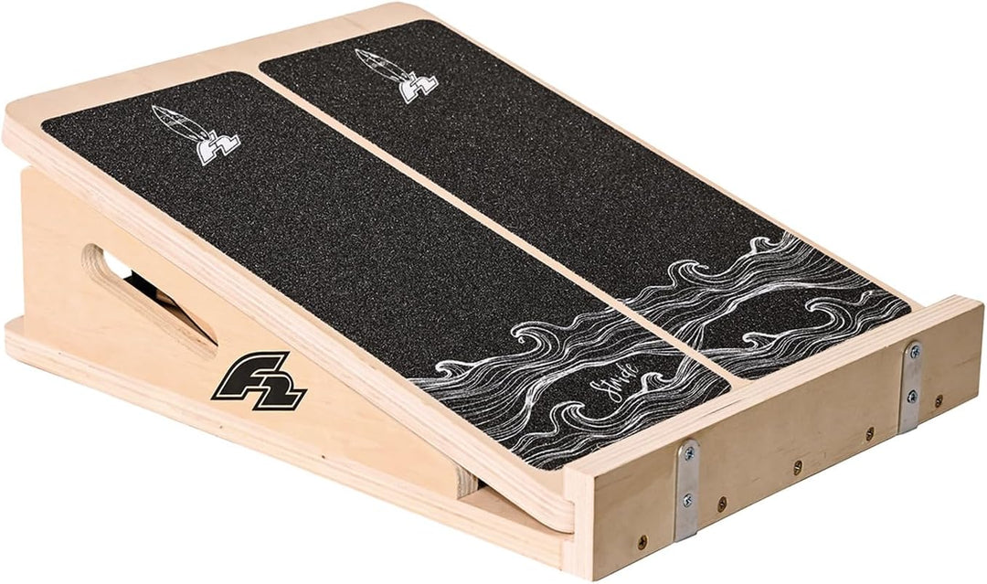 F2 Balance Board Step Board Multi Trainingsgerät Verstellbar Holz - Mobility Board Heimtraining Schr