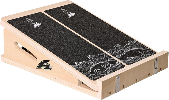 F2 Balance Board Step Board Multi Trainingsgerät Verstellbar Holz - Mobility Board Heimtraining Schr