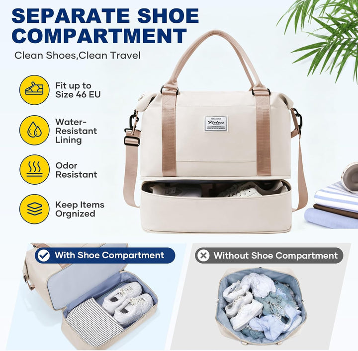 Reisetasche Damen 40x20x25 Ryanair Handgepäck Tasche Sporttasche Weekender Bag Schwimmtasche Wasserd