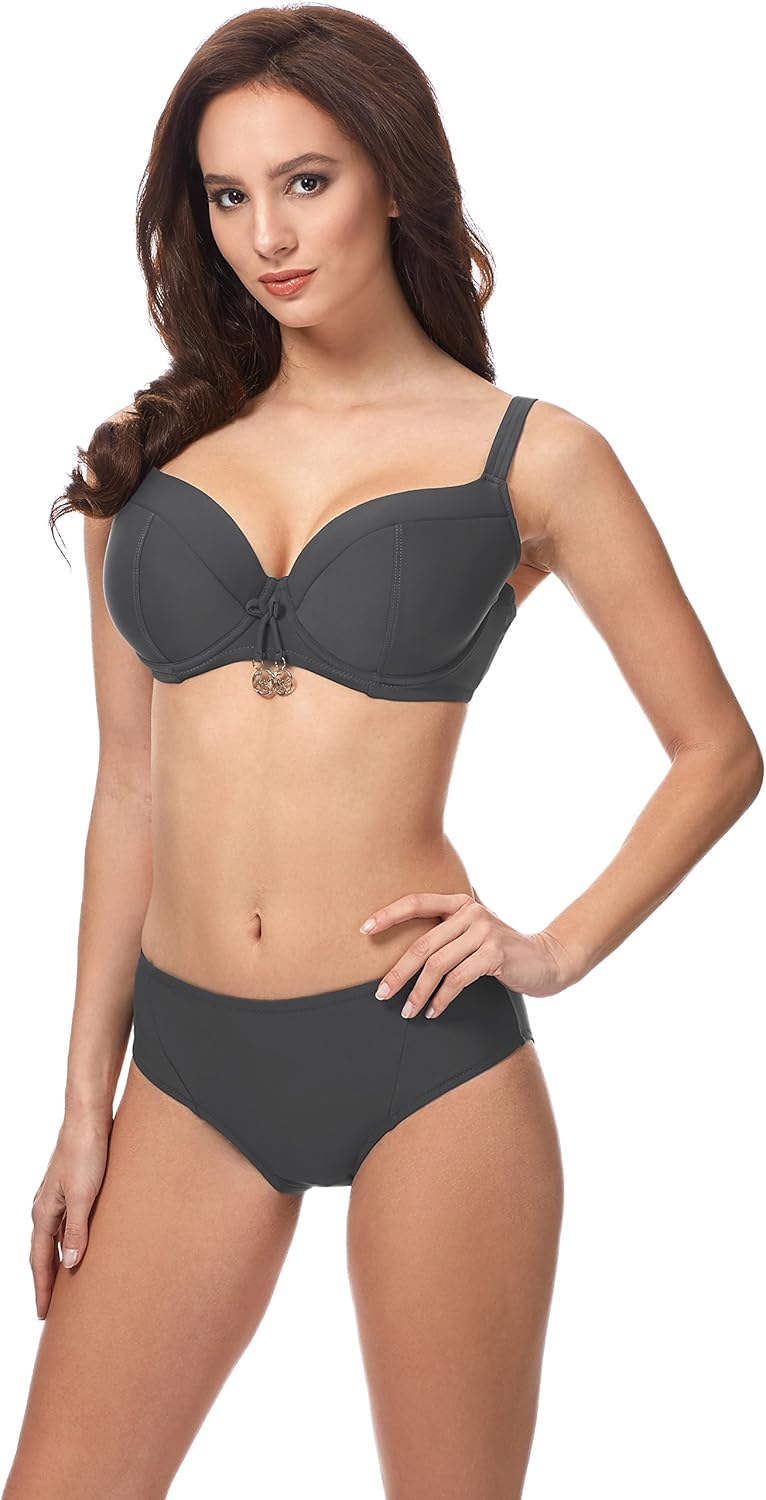 Merry Style Damen Bikini Oberteil CD 80C Graphite (9154), 80C Graphite (9154)