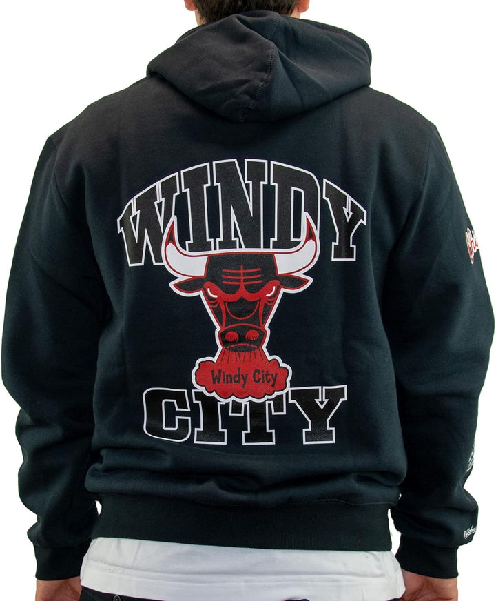 Mitchell & Ness Team Origins Fleece Hoody M Chicago Bulls, Black, M Chicago Bulls, Black