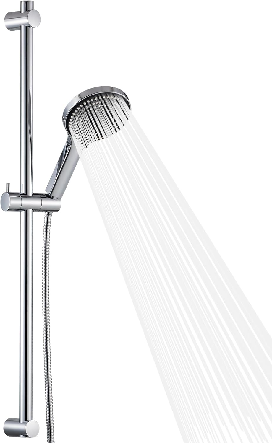 OFFO Duschstange mit Brause, Brausestangenset 80cm, Duschkopf mit Schlauch und Halterung,Duschkopf m