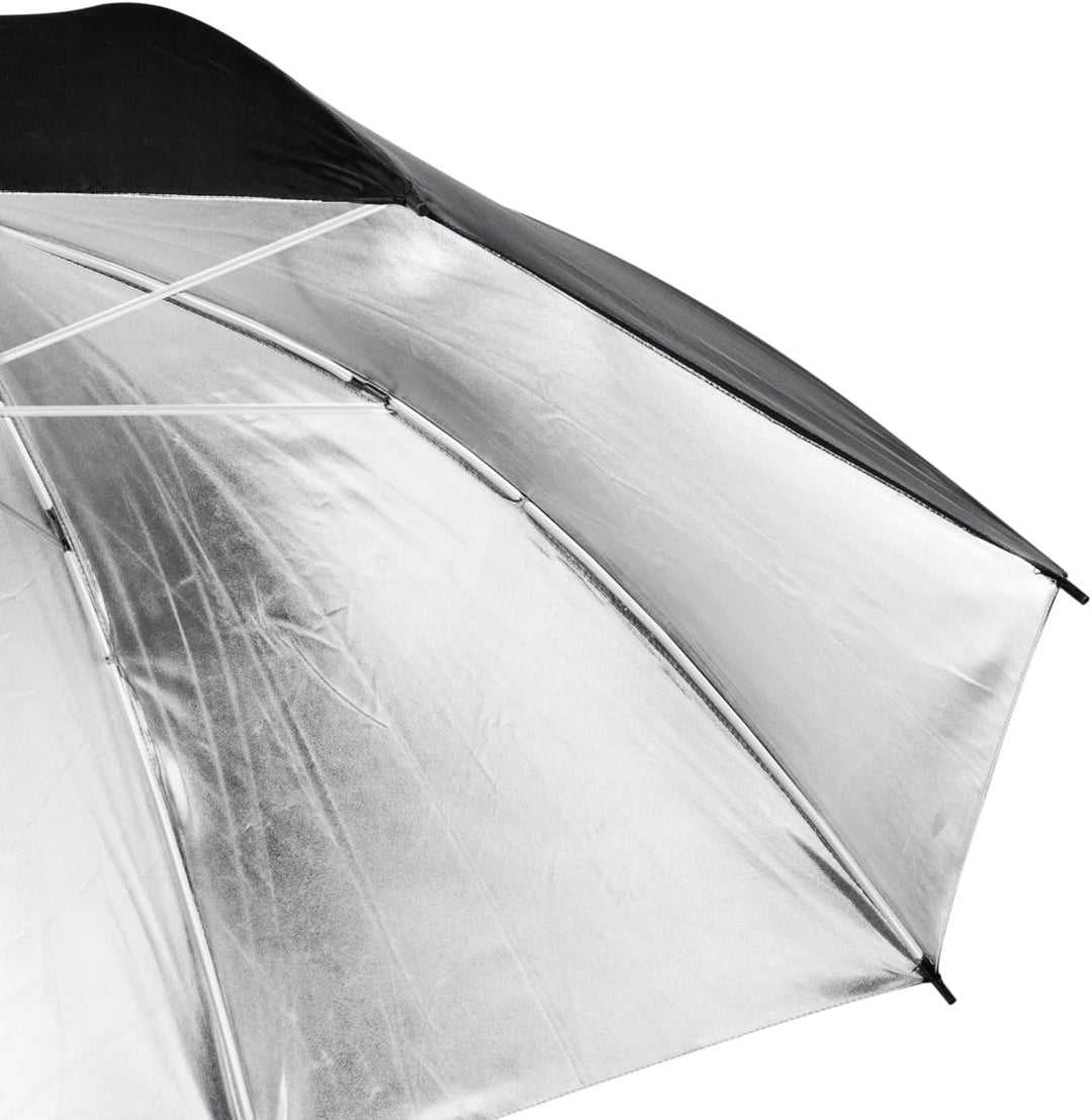 Walimex Pro Zweilagiger Reflexschirm (109 cm) schwarz/silber Schwarz/silber 109 cm, Schwarz/silber 1