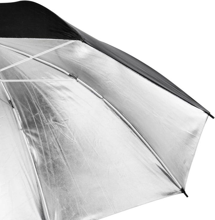 Walimex Pro Zweilagiger Reflexschirm (109 cm) schwarz/silber Schwarz/silber 109 cm, Schwarz/silber 1