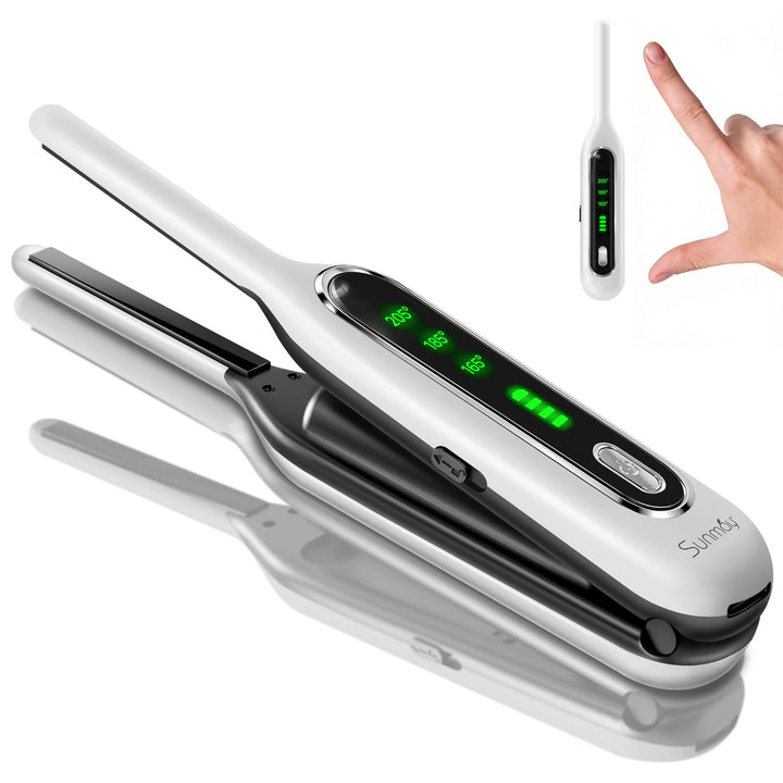 SUNMAY Voga Mini Glätteisen Kabellos für kurzes Haar, Bleistift Glätteisen für Pixie Cut, tragbarer