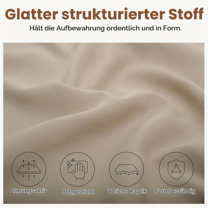 StorageWorks grosse Aufbewahrungskörbe für Regale, Stoff Aufbewahrungsboxen für Schrank mit Griffen,