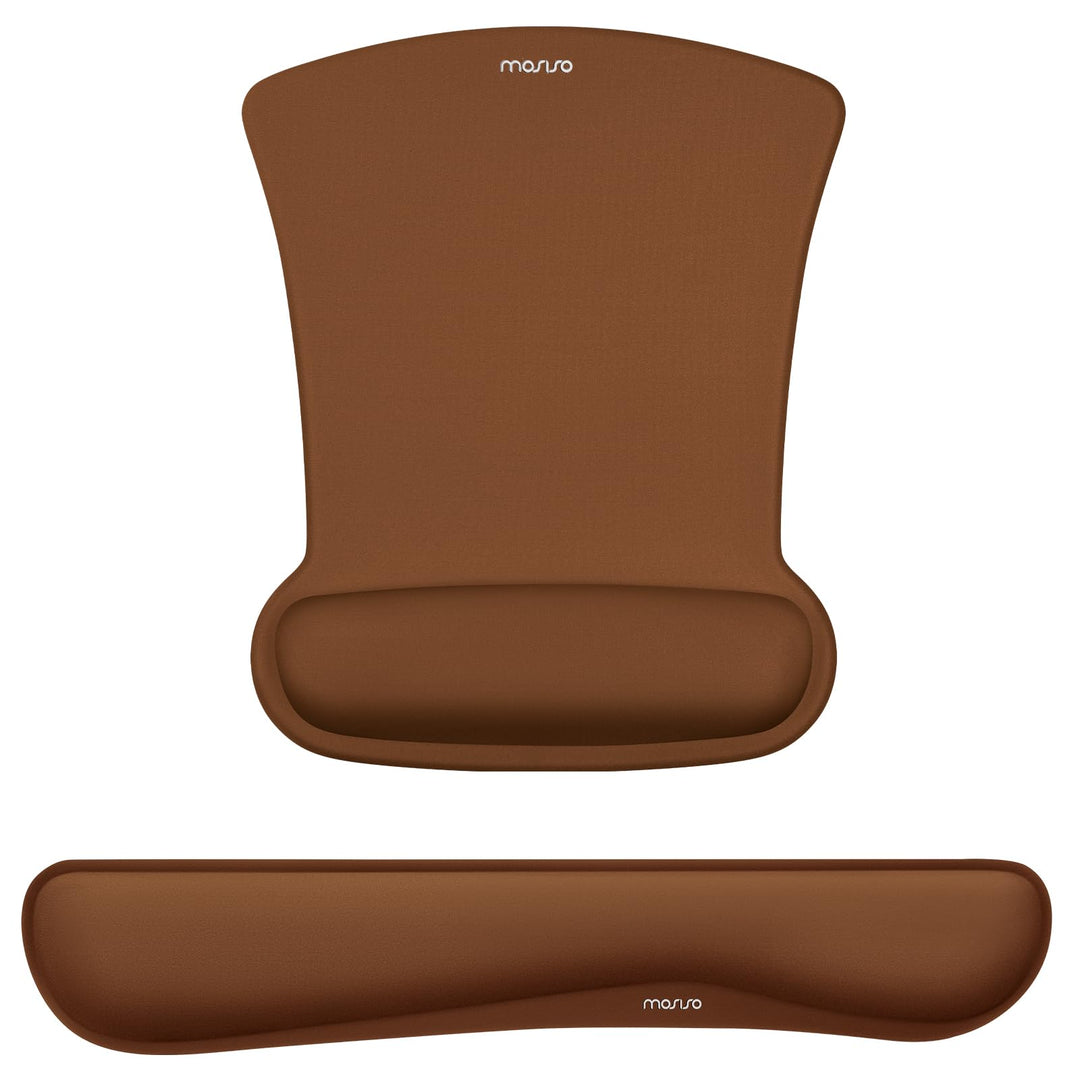 MOSISO Handgelenkauflagen für Mauspad&amp;Tastatur Set,Ergonomisches Mauspad Rutschfester Boden Zuhause/