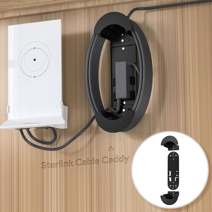 Bewinner Starlink Ethernet Kabel Caddy, Optimierter Starlink Halterung, Wandmontierbar, Starlink Kab