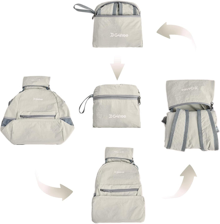 G4Free 20L Faltbarer Rucksack Ultraleichter Wanderrucksack Daypack für Männer Frauen und Kinder für