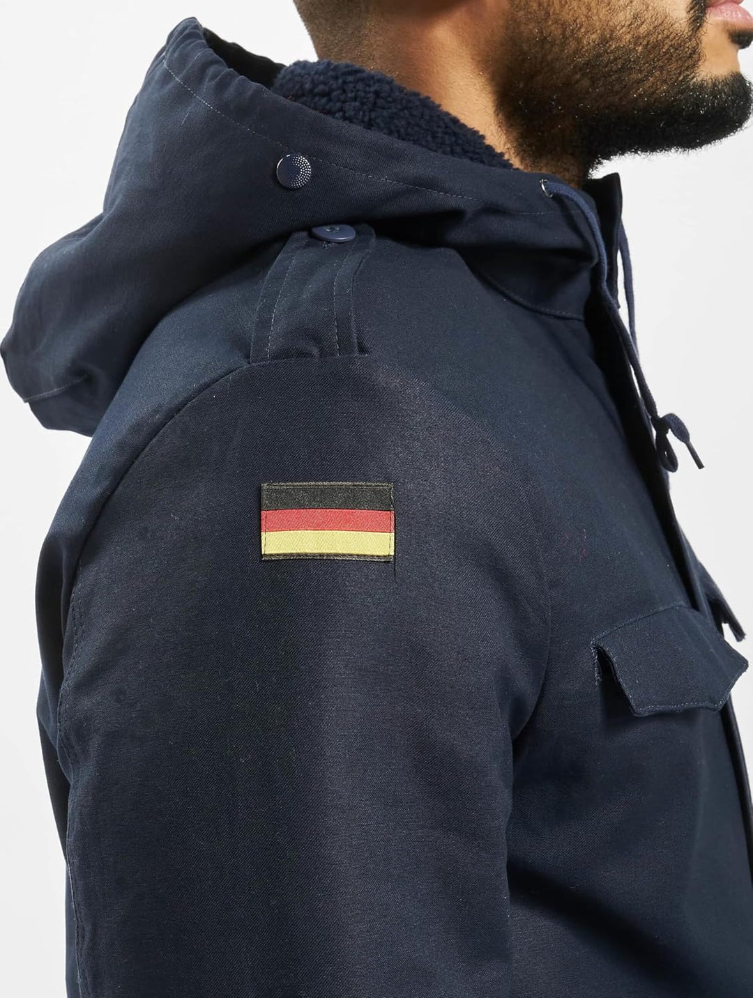 Brandit BUNDESWEHR PARKA MIT FUTTER & FLAGGEN BW FELDPARKA BORDPARKA JACKE WINTERJACKE, Navy Blau