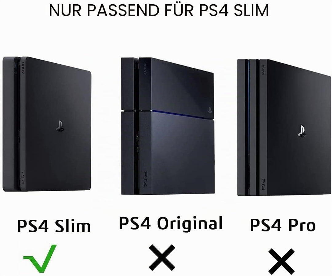 Monzlteck Wall Mount for PS4 Slim, Stander Holder Compatible for Playstation 4 Slim, near or behind