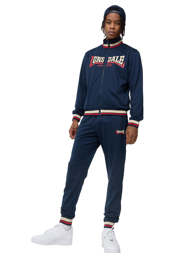 Lonsdale Herren Poolewe Tracksuit L Navy/Red/Sand, L Navy/Red/Sand