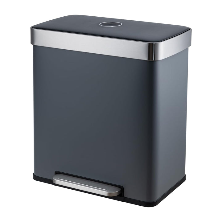 SVITA LT2X30 Mülleimer 60 Liter Treteimer Tretmülleimer Abfalleimer 2 Fächer je 30 Liter freistehend