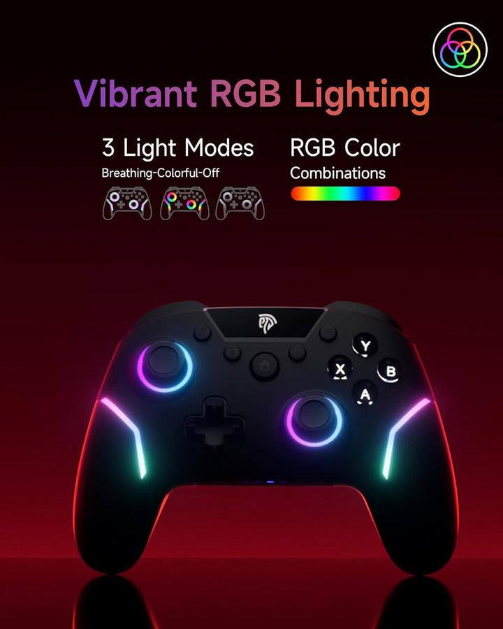 EasySMX X20 Wireless Controller PC mit RGB, Bluetooth Controller mit 2 in 1 Trigger & abnehmbare Hal