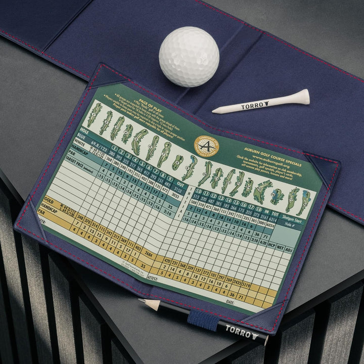 TORRO Golf Scorekartenhalter und Yardage-Buch-Cover – Echteder Golf Scorekarte und Yardage Wallet mi