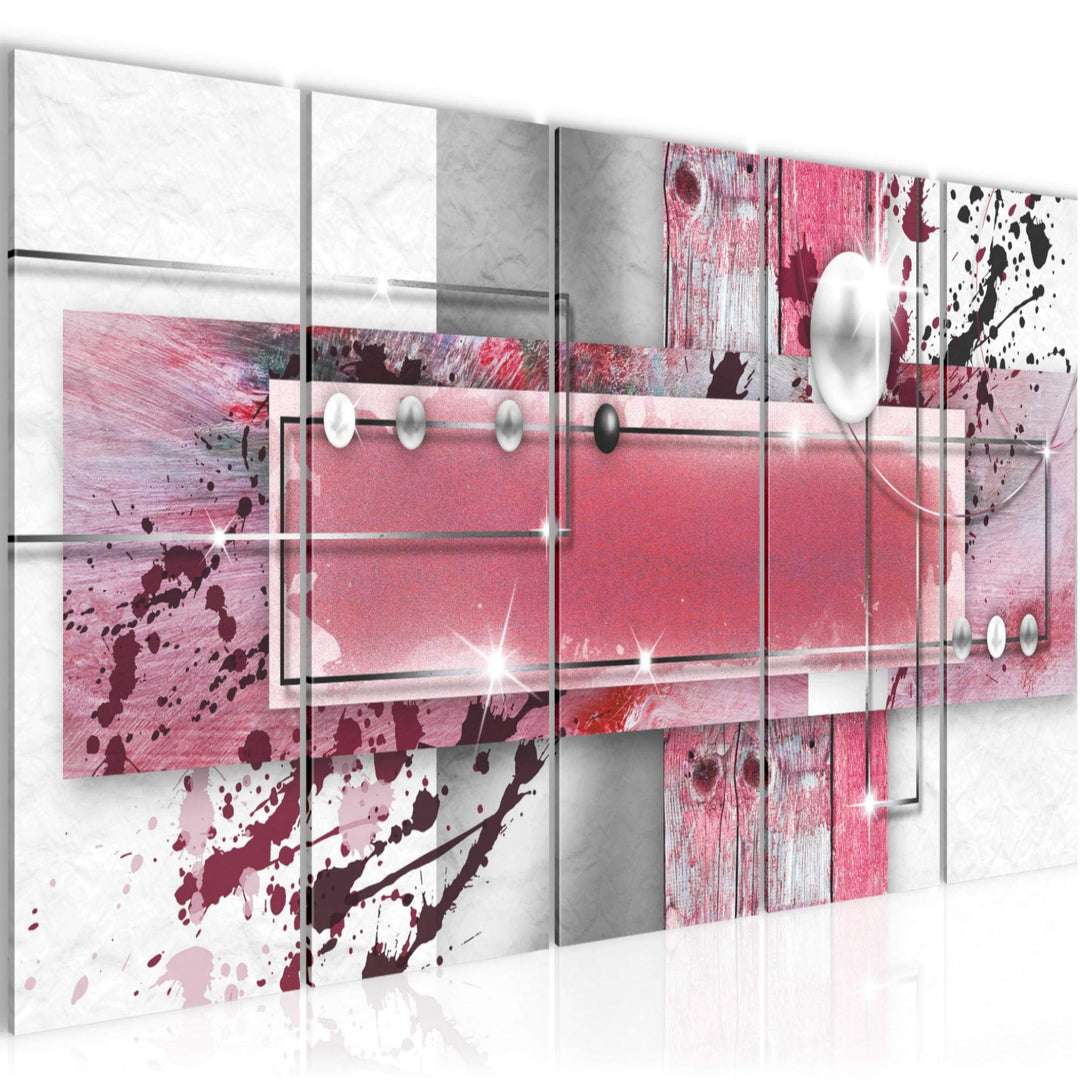 Runa Art Bild Abstrakt Wandbilder auf Vlies Leinwand 5 Teilig Wanddekoration Wohnzimmer Schlafzimmer