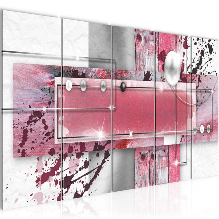 Runa Art Bild Abstrakt Wandbilder auf Vlies Leinwand 5 Teilig Wanddekoration Wohnzimmer Schlafzimmer