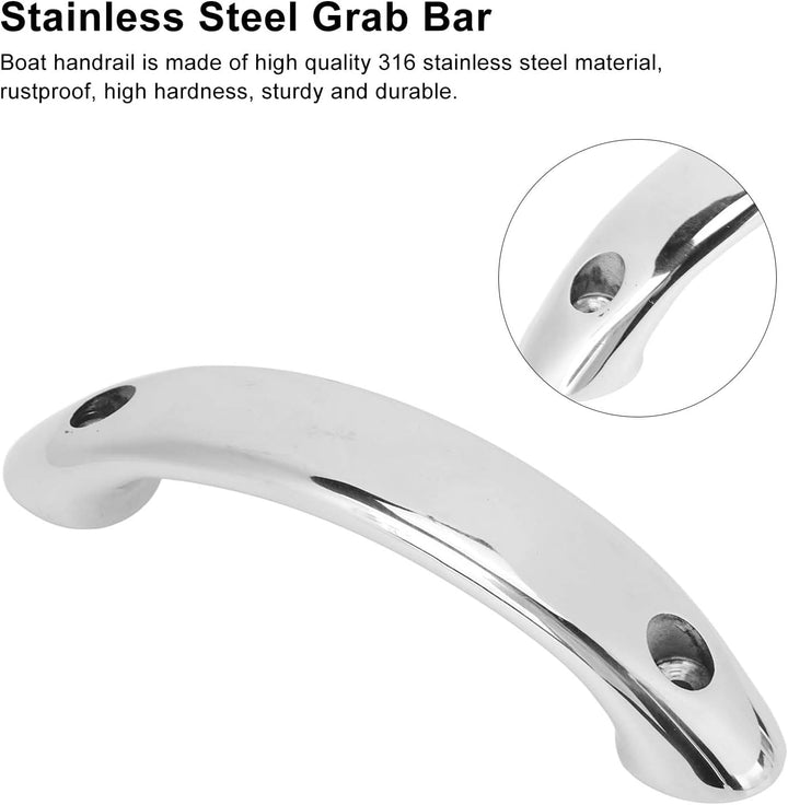 Yosoo Haltegriff für Boote 168 Mm Haltegriffschiene aus Edelstahl für Boote, Hochglanzpoliert für Tü