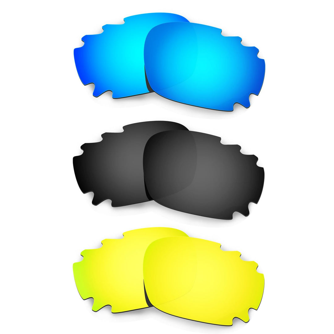 HKUCO Replacement Lenses For Oakley Racing Jacket (Asian Fit) Vented - 3 pair