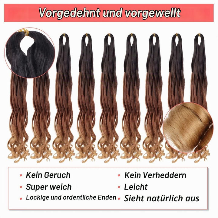 Xtrend 8 Packs 30 Inch Spanish Curly Braids Hair Loose Wavy Braiding Hair Pre Stretched Synthetic Ha
