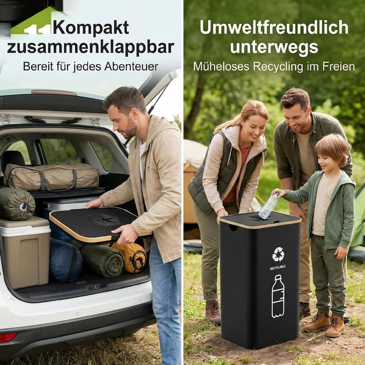 Pfandflaschen Sammelbehälter 110L, Pfandbehälter &amp; Flaschensammler Leergut, Mülleimer Küche gross, M