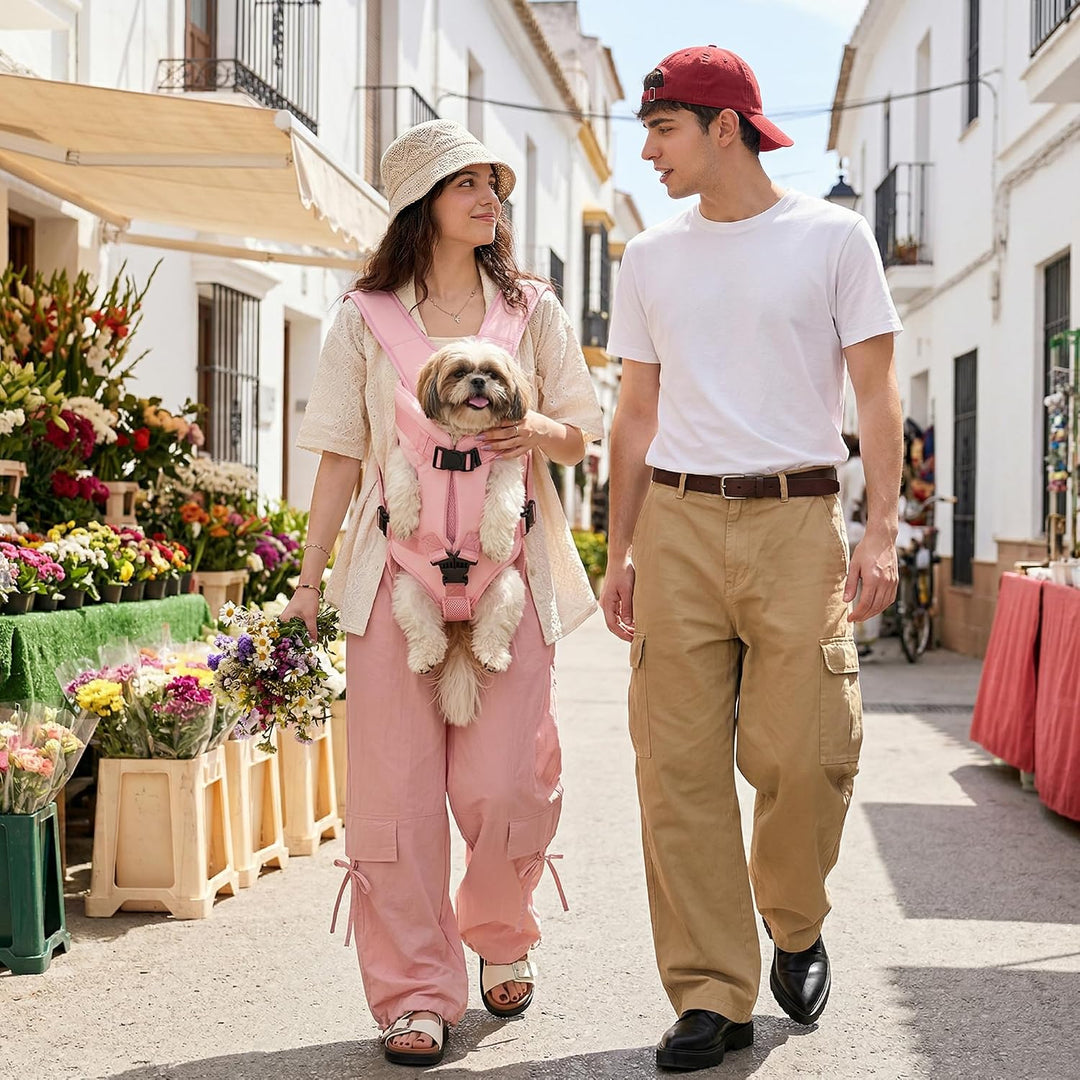 ALLSOPETS Hunderucksack für Mittlere Hunde, Verstellbar und Leicht, Ideal zum Wandern, Radfahren, Re