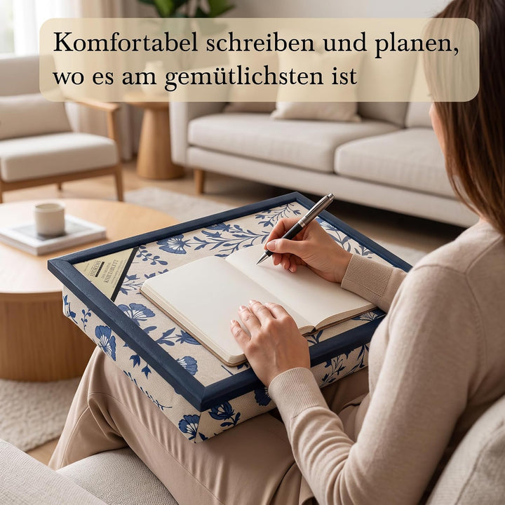 Knietablett mit Kissen Azure Meadow – für Laptop, Lesen &amp; Sofa, Azure Meadow