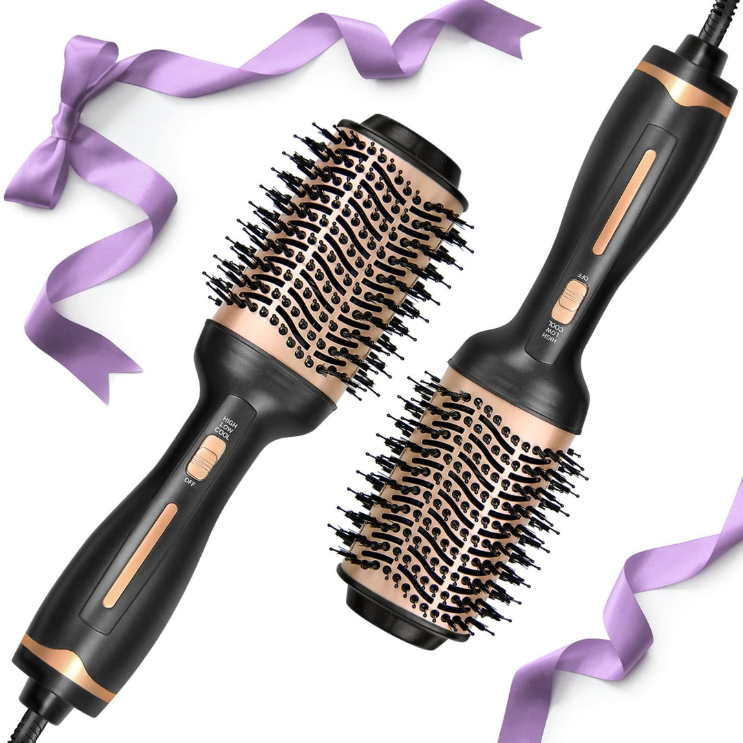One-Step Haartrockner und Volumiser, 1000W Warmluftbürste Rundbürstenföhn, Föhnbürste, Ionen Volumiz
