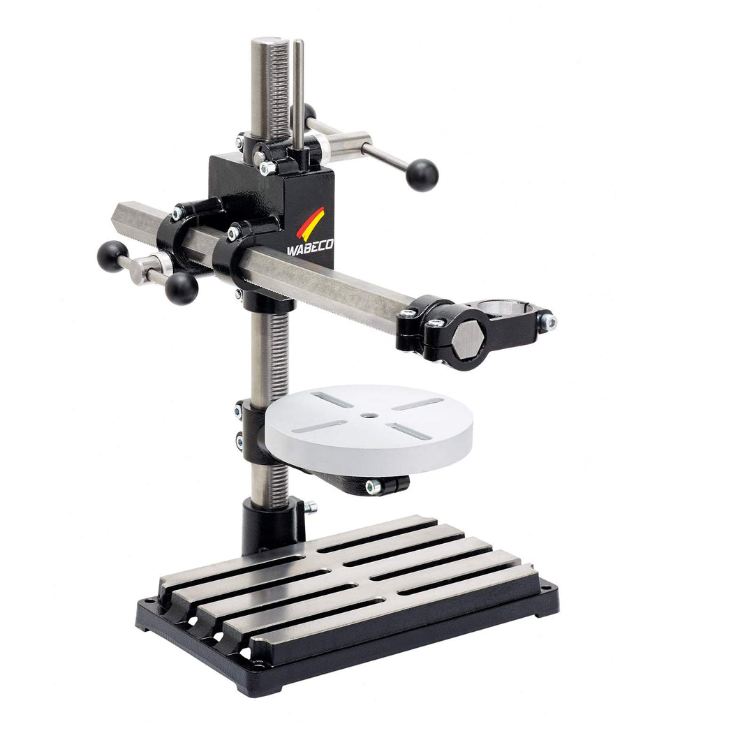 WABECO Bohrständer Fräsständer BF1242 mit Bohr-Frästisch vertikal/horizontal Säule 500 Ausleger 500