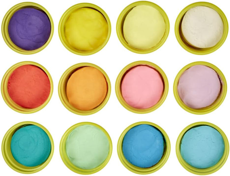 Play-Doh E4831F03 12er-Pack mit Spielknete in Frühlingsfarben, 112g-Dosen in recycelbarer Verpackung