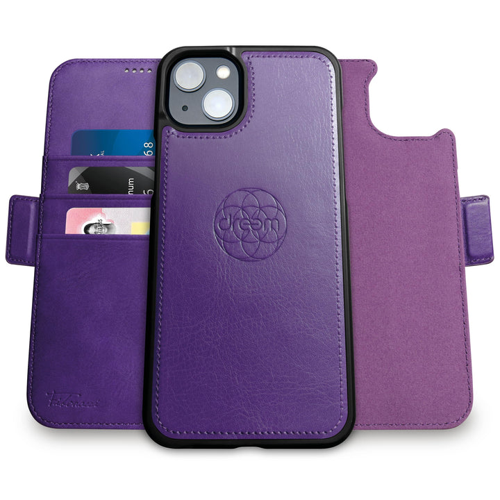 Dreem Fibonacci iPhone 14 Brieftaschen-Etui / 2-in-1 stossfestes Etui und abnehmbares Folio aus vega