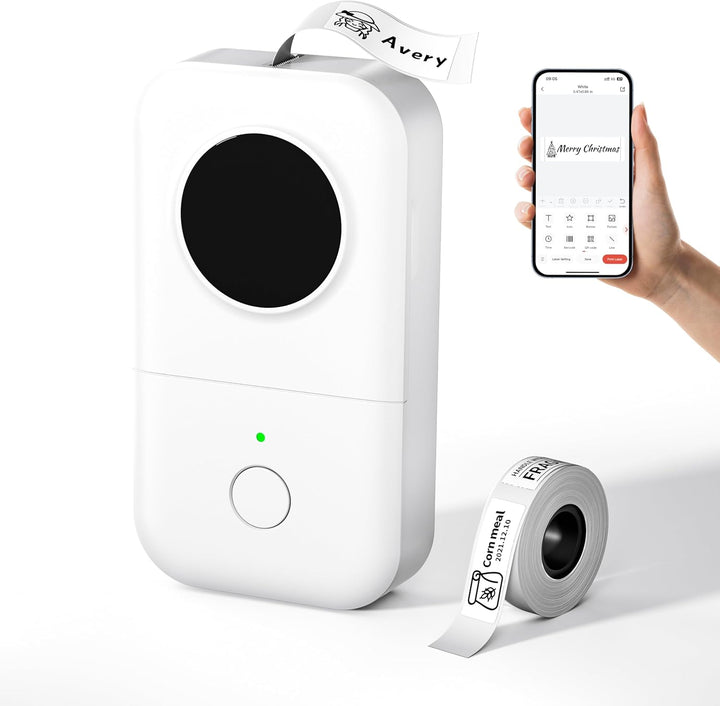 Phomemo D30 Bluetooth Etikettendrucker - Mini Beschriftungsgerät Selbstklebend Thermo Etikettiergerä