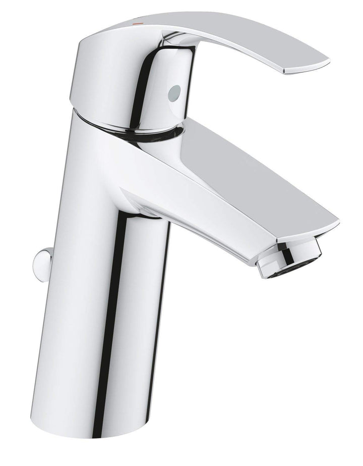 GROHE Eurosmart - Badarmatur Einhand- Waschtischarmatur (M- Auslauf, mit Zugstangen- Auslaufgarnitur
