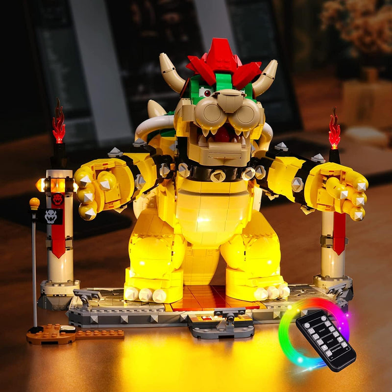 Fernbedienung Dekorationsbeleuchtungsset für Lego 71411 Super Mario Der mächtige Bowser, Led Licht S