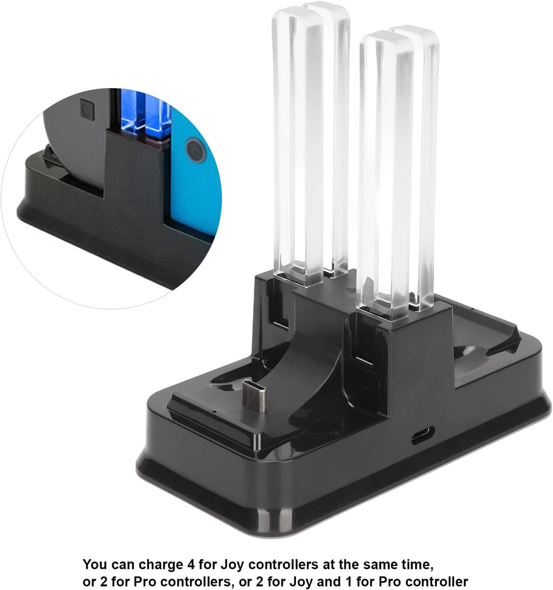 Annadue Ladestation für Pro Controller/Joy Controller für Switch/Switch Lite/Switch OLED für Control