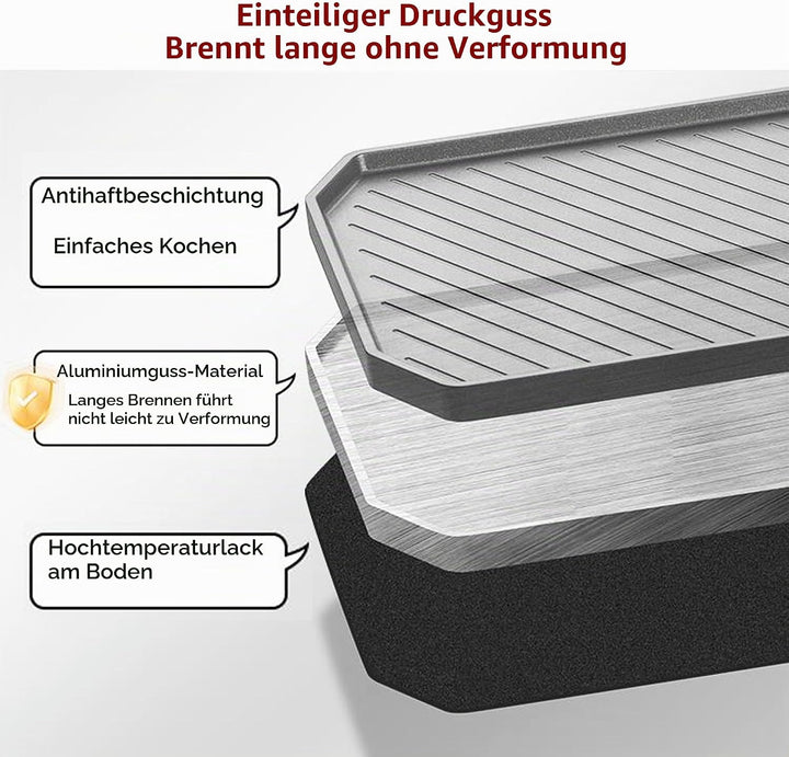 Naturehike Antihaft-Bratpfanne, Faltbarer Griff, Outdoor-Grillpfanne, Aluminium-Steakpfanne, Tragbar