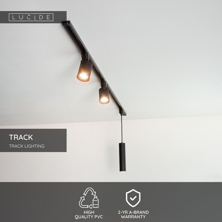 Lucide TRACK Endeinspeiser - 1-Phasen Stromschiene/Schienensystem - Einzel - Schwarz (Verlängerung)