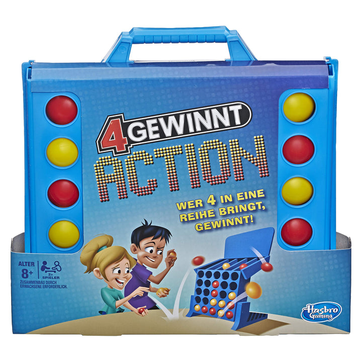 Hasbro E3578100 4 gewinnt Action, temporeiches Kinderspiel, 4 gewinnt Action