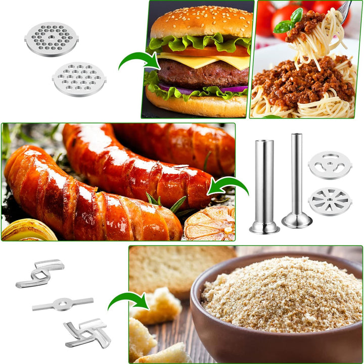 Gdrtwwh Fleischwolf-Aufsatz Passend für Kenwood Chef(KVC, KVL, KCC) und kMix Küchenmaschinen(KMX),mi