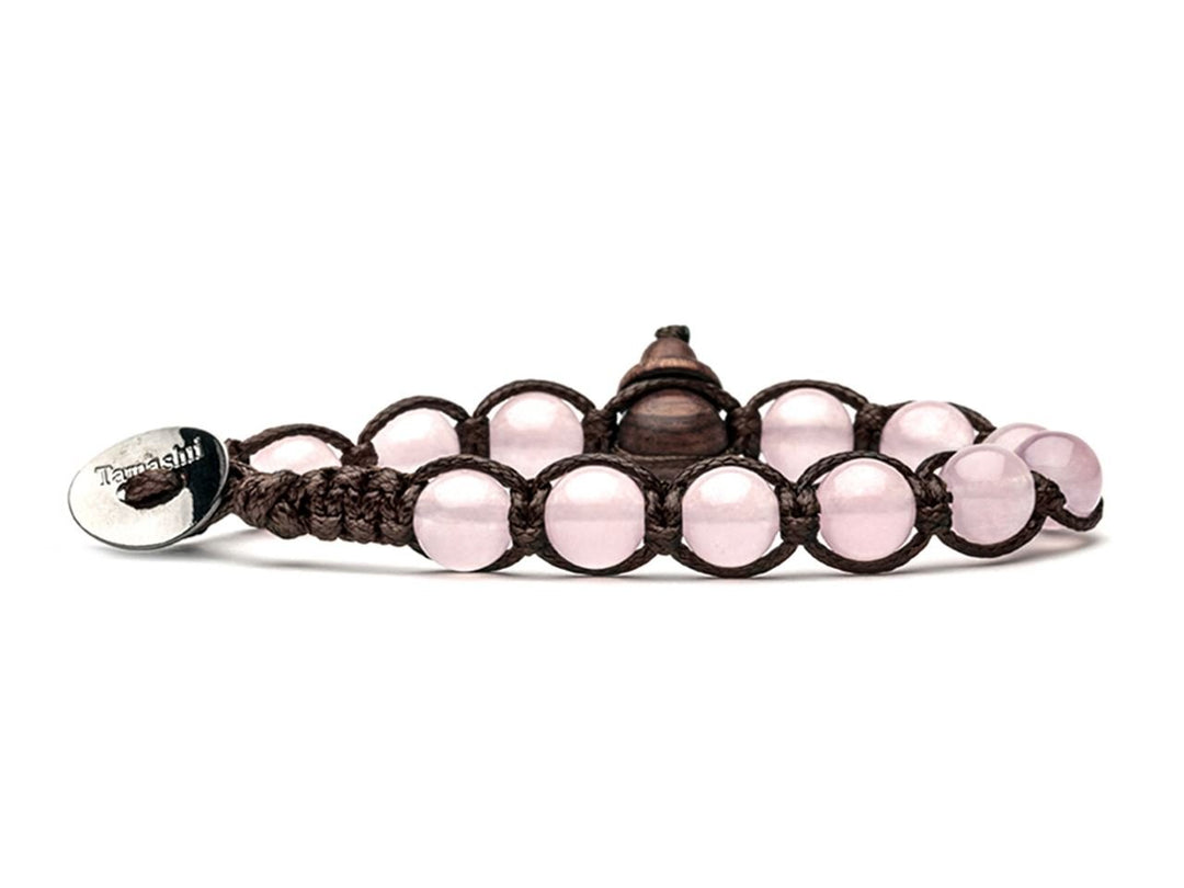 TAMASHII Tibetisches Armband aus rosa Jade BHS900-199 Sterling-Silber, Sterling-Silber