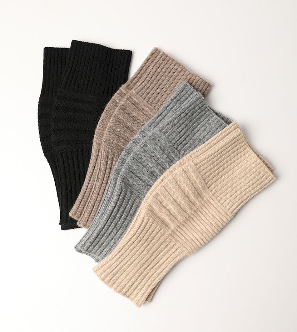 Prettystern verdickte Gestrickt 100% Kaschmir dehnbare wärmende Kniebeugen Kniestulpen Cashmere Knie