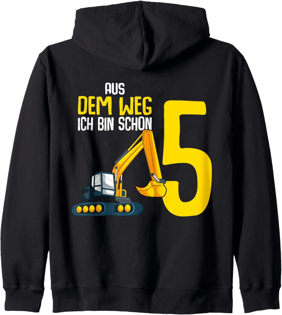 5. Geburtstag Bagger Baggerfahrer 5 Jahre Kinder Junge Kapuzenjacke