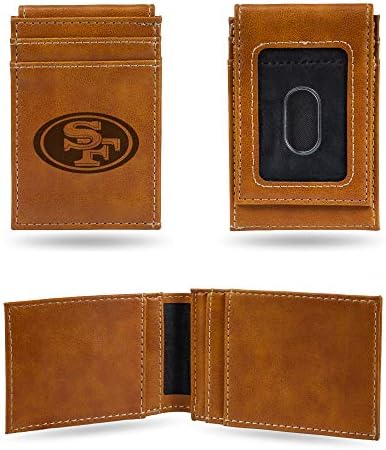 Rico Industries NFL Geldbörse mit Lasergravur, Braun San Francisco 49ers, San Francisco 49ers