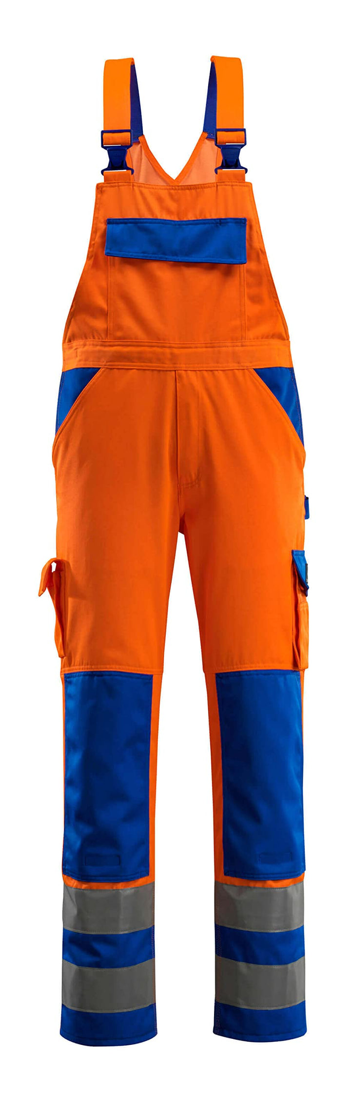Mascot Unisex Hose Latzhose Barras Grösse L76cm/C46 in orange/marine blau (1er Pack), 60 orange/korn