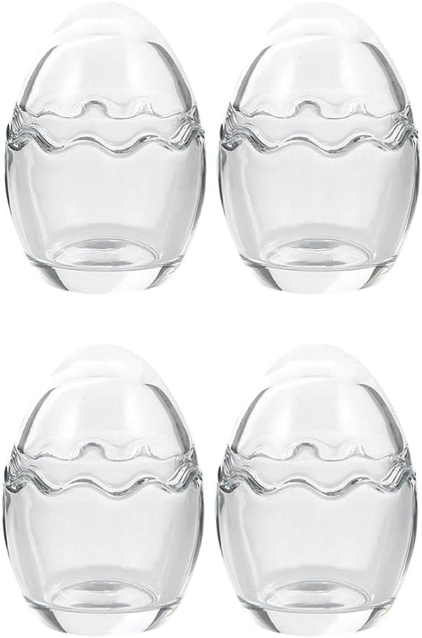 YARNOW 4 Stück Eierschalenbecher Geleebecher Aus Glas Tulpen-eisbecher Klarer Puddingbecher Kleine D